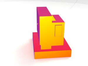 industrial transformer - low poly - pbr Modello 3D