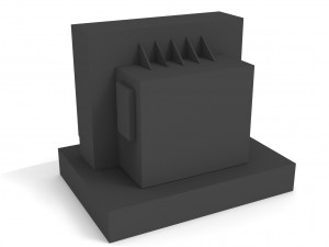 industrial transformer - low poly - pbr Modello 3D