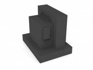 industrial transformer - low poly - pbr Modello 3D