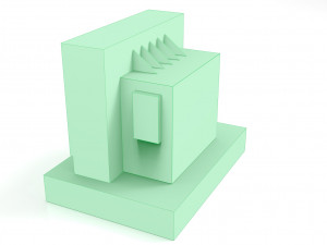 industrial transformer - low poly - pbr Modello 3D