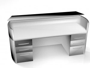 office table - low poly - pbr - game ready 3D Model