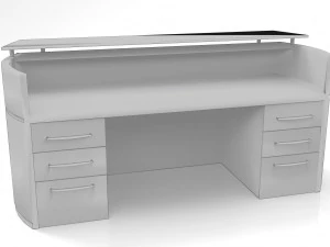 office table - low poly - pbr - game ready 3D Model
