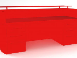 office table - low poly - pbr - game ready 3D Model