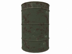 barrel fire low poly pbr 3D Model