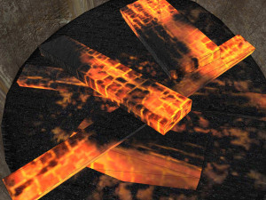 barrel fire low poly pbr 3D Model