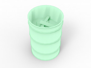 barrel fire low poly pbr 3D Model