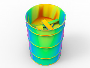 barrel fire low poly pbr 3D Model
