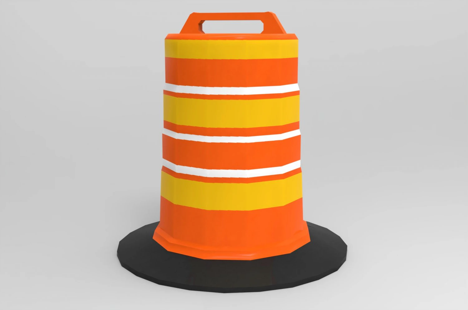 barrel road construction 3D Model .c4d .max .obj .3ds .fbx .stl .blend