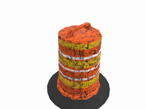 barrel road construction 3D Model