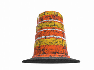 barrel road construction 3D Модель