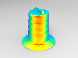 barrel road construction 3D Модель