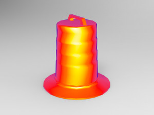 barrel road construction 3D Модель