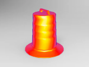 barrel road construction 3D Model