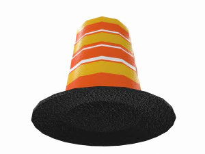 barrel road construction 3D Model