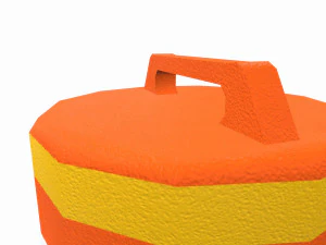 barrel road construction 3D Model