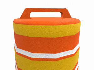 barrel road construction 3D Модель
