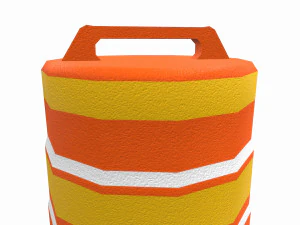 barrel road construction 3D Model