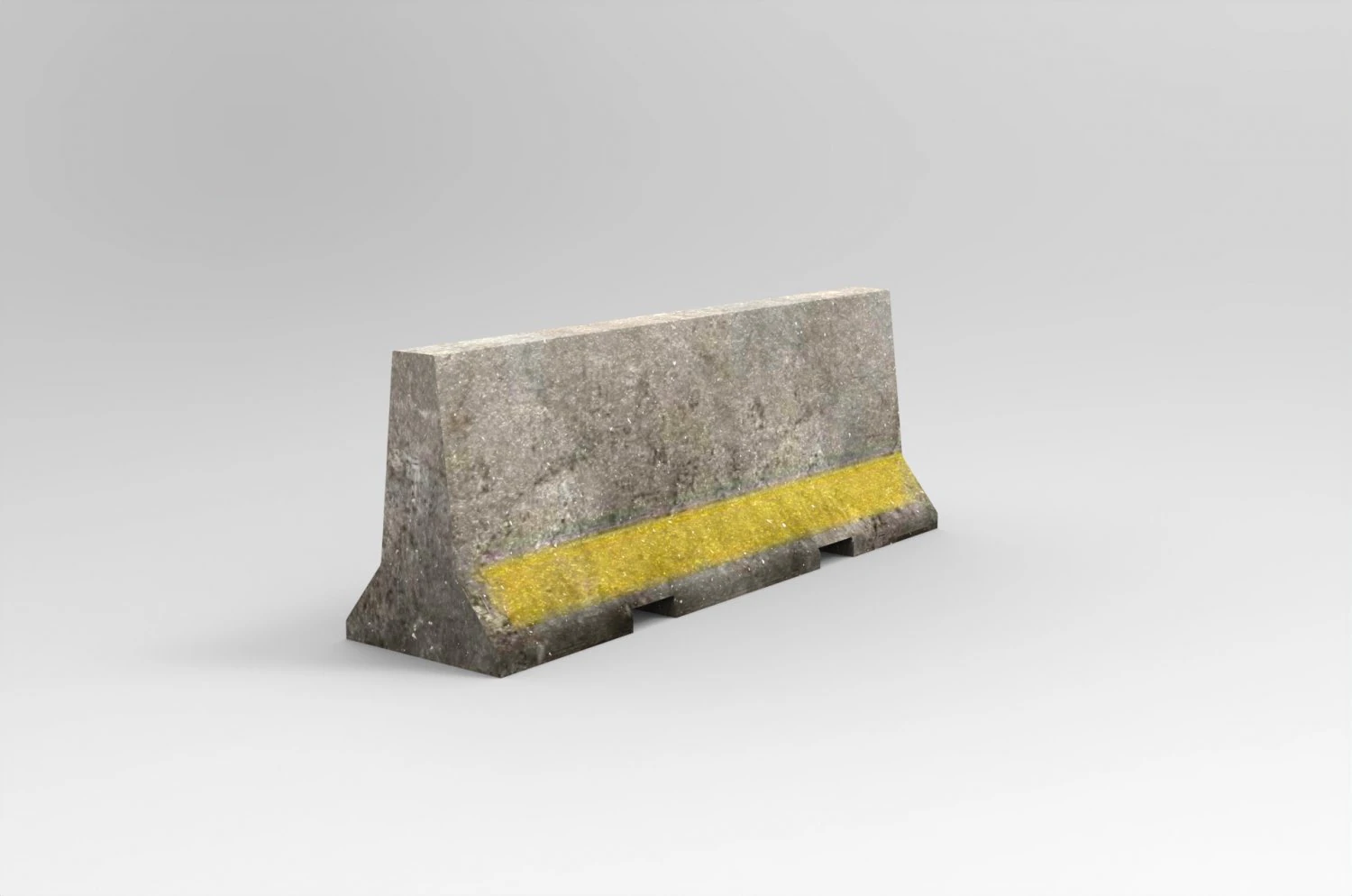 barricade concrete low poly pbr 3D Model .c4d .max .obj .3ds .fbx .stl .blend