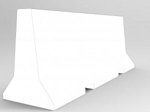 barricade concrete low poly pbr 3D Модель