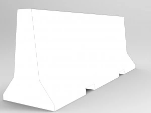 barricade concrete low poly pbr 3D Model