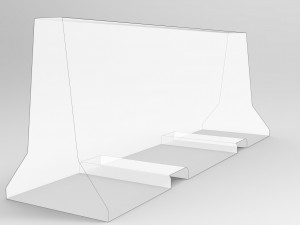 barricade concrete low poly pbr 3D Модель