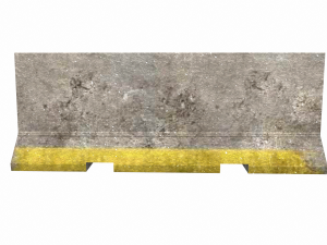 barricade concrete low poly pbr 3D Модель
