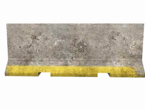 barricade concrete low poly pbr 3D Model