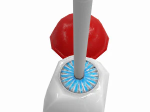 bathroom plunger low poly - pbr 3D Model