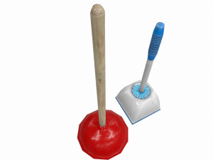 bathroom plunger low poly - pbr 3D मॉडल