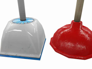bathroom plunger low poly - pbr 3D Model