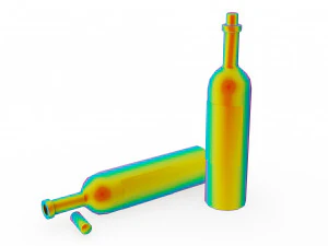 wine bottle - low poly - pbr - game ready 3D Model