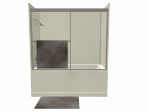 Banheira de chuveiro low poly - pbr - pronta para o jogo Modelo 3D