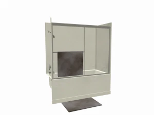 Shower tub low poly - pbr - game ready 3D Model