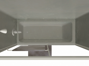 shower tub low poly - pbr - game ready 3D Model