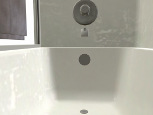 shower tub low poly - pbr - game ready 3D Model