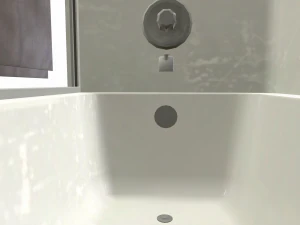 Shower tub low poly - pbr - game ready 3D Model
