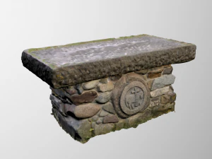 Pemindaian altar gereja 3d dari objek nyata Model 3D