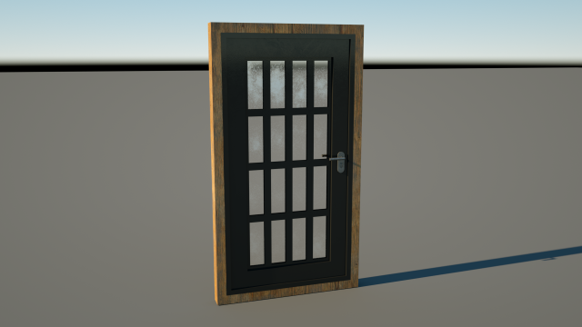 3d door - main entrance 3D Model .c4d .max .obj .3ds .fbx .stl .blend 