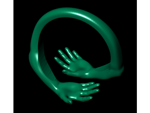 Hug ring 3D 프린트 모델