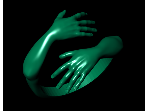Hug ring 3D 프린트 모델