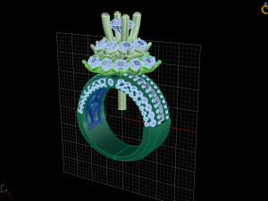 diamond ring 3D 打印模型