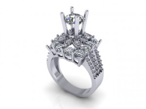 diamond ring 3D 打印模型