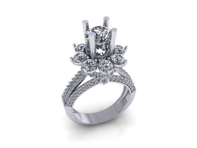 diamond ring 3D-printmodel .c4d .max .obj .3ds .fbx .stl .blend 