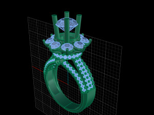 diamond ring 3D-printmodel