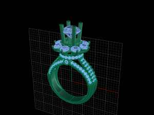 diamond ring 3D-printmodel