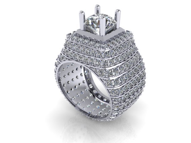diamond ring 3D-printmodel .c4d .max .obj .3ds .fbx .stl .blend 