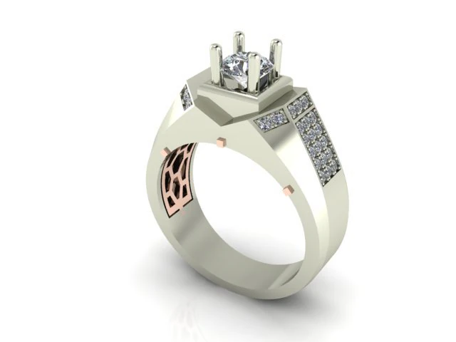 diamond ring 3D Print Model .c4d .max .obj .3ds .fbx .stl .blend