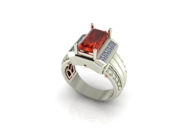 diamond ring 3D Print Model .c4d .max .obj .3ds .fbx .stl .blend 