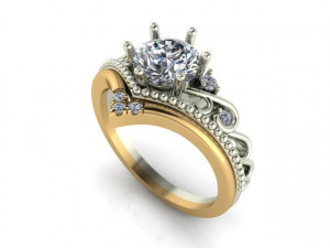 diamond ring 3D 打印模型