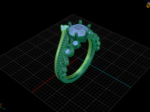 diamond ring 3D Print Model